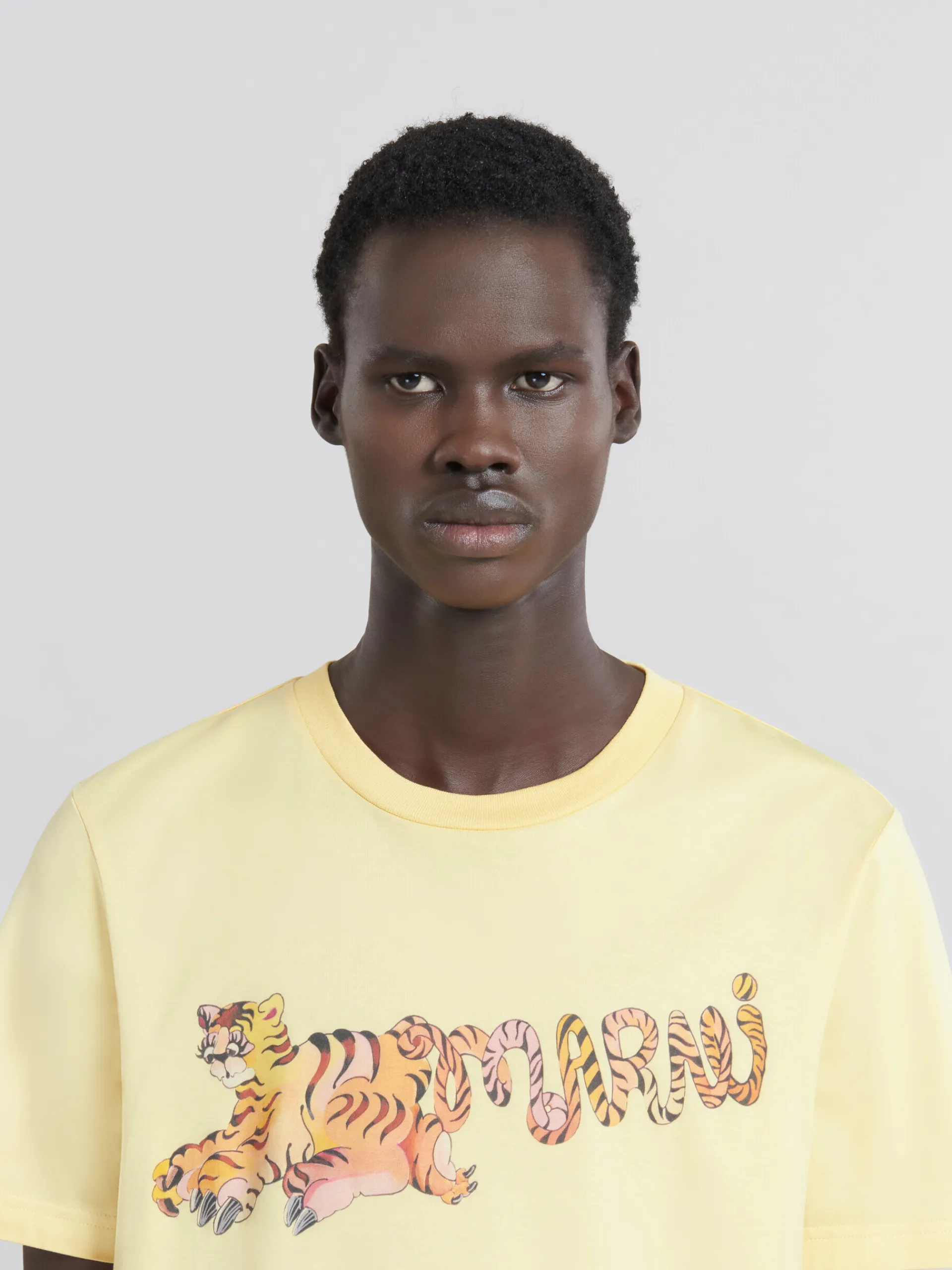 Tops & T-Shirts>Marni Yellow Organic Jersey Regular-fit T-shirt With Print CITRUS