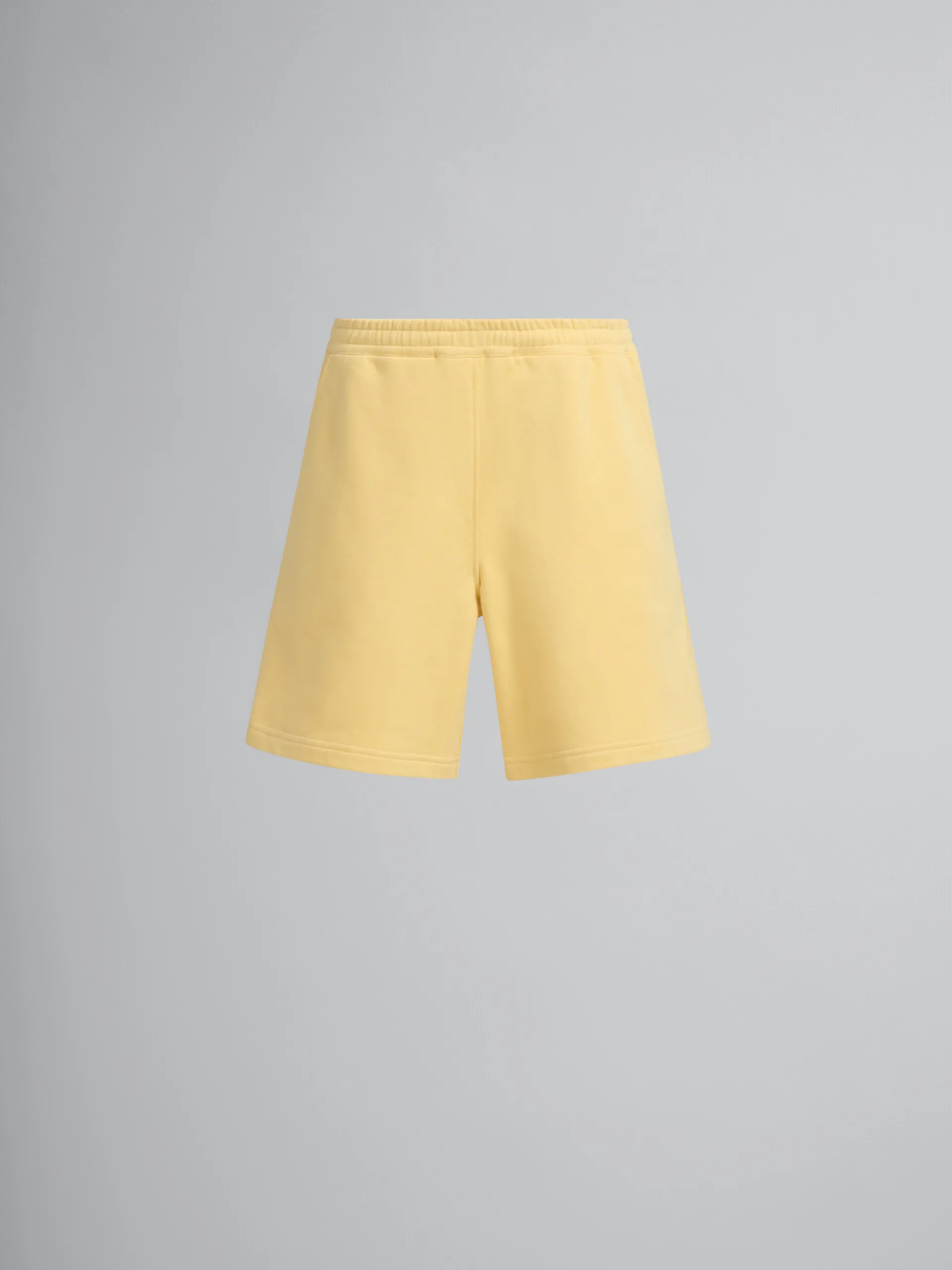 Pants>Marni Yellow Organic Jersey Sweat Shorts With Mending CITRUS